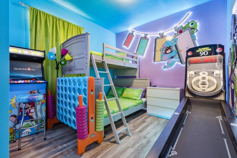 Bed, Game Room, Bedroom, bunk bed