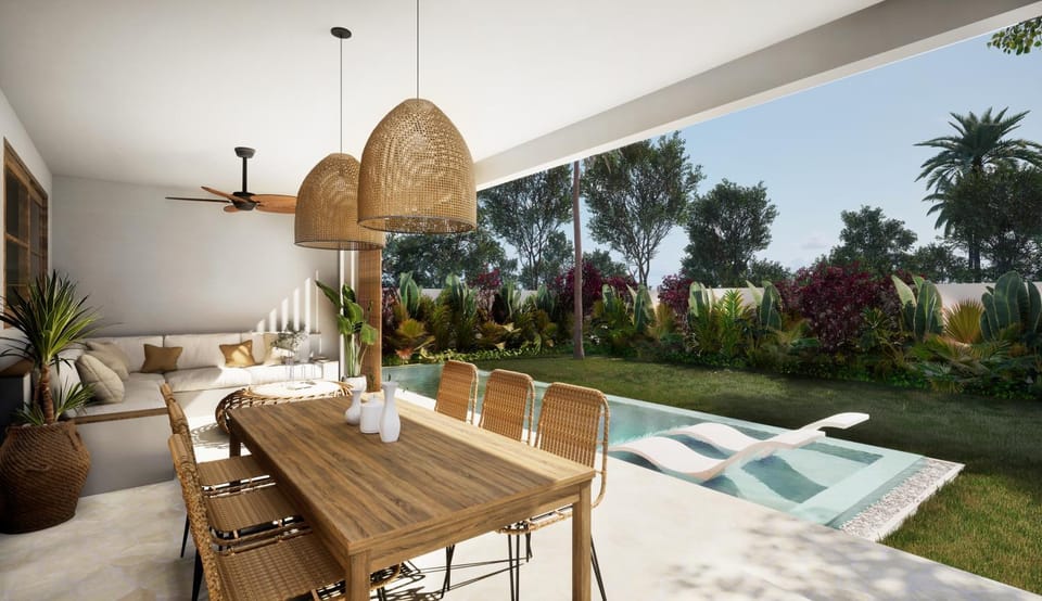 Garden, Dining area, Swimming pool