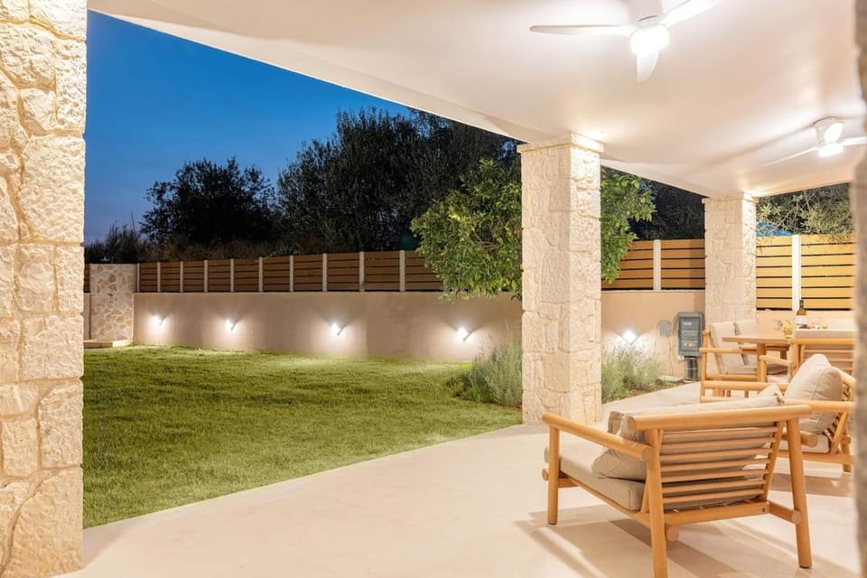 Patio, Night, Garden, Seating area, Garden view