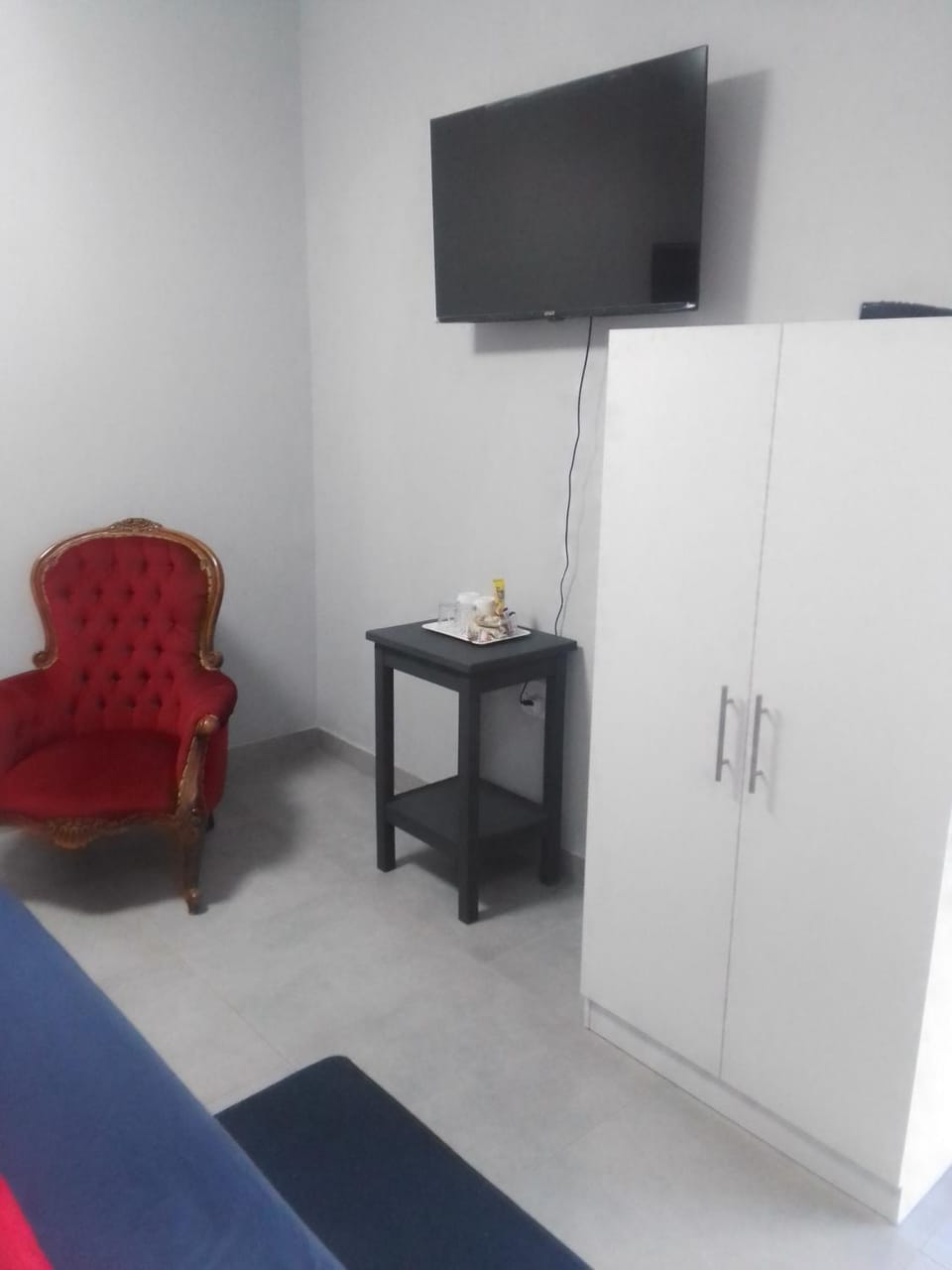Seating area, wardrobe