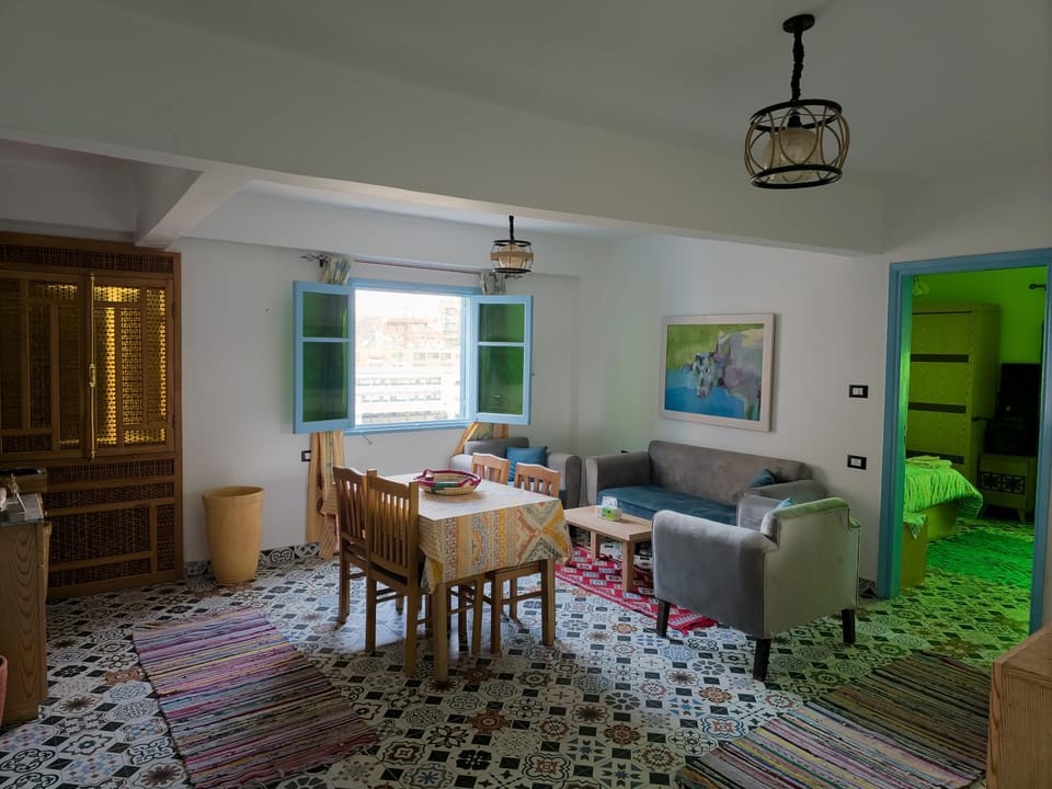 Fresh downtown apt, balcony and rooftop, near Nile Apartment in Egypt