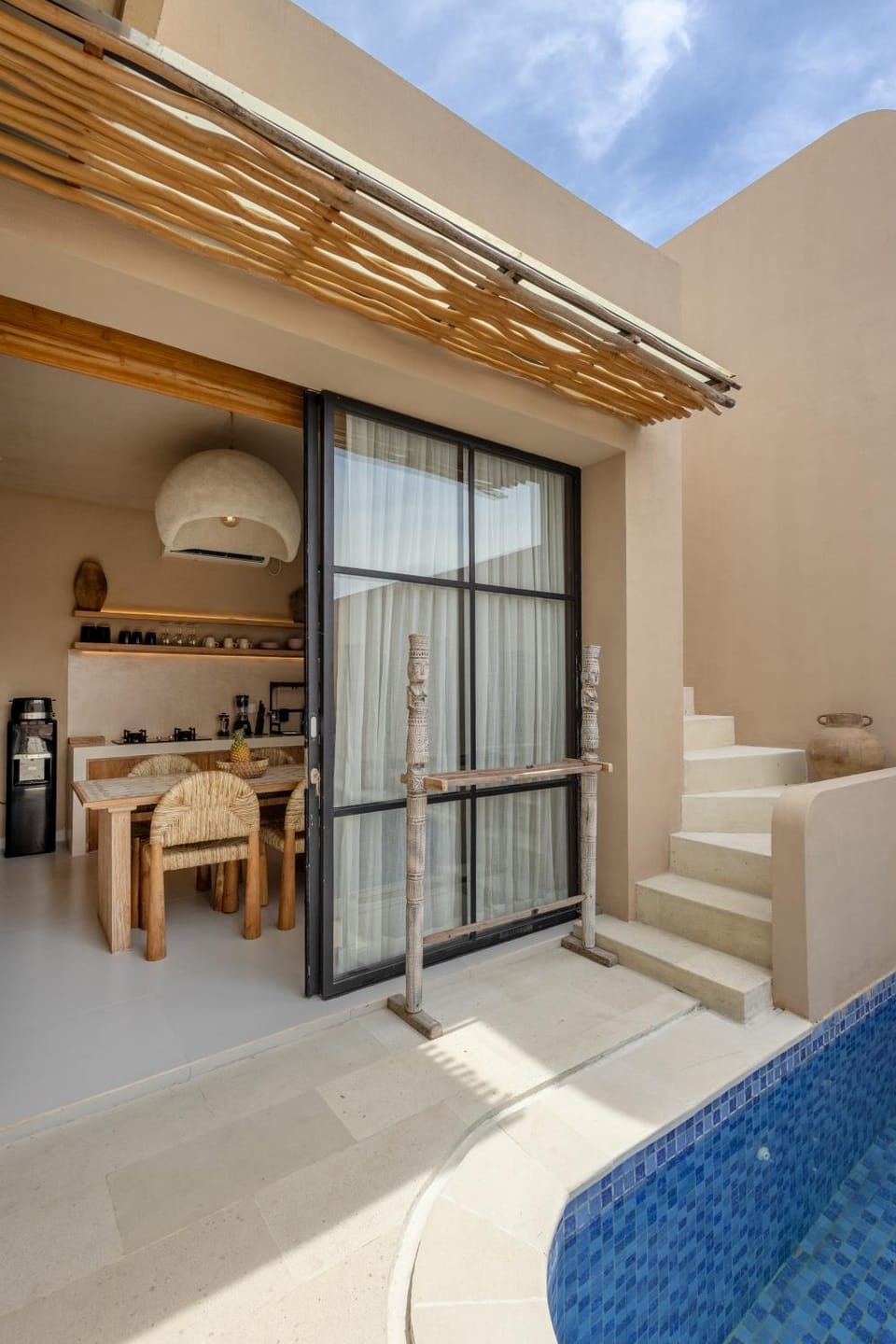 Patio, Day, View (from property/room), Balcony/Terrace, Living room, Seating area, Dining area, Pool view, Swimming pool