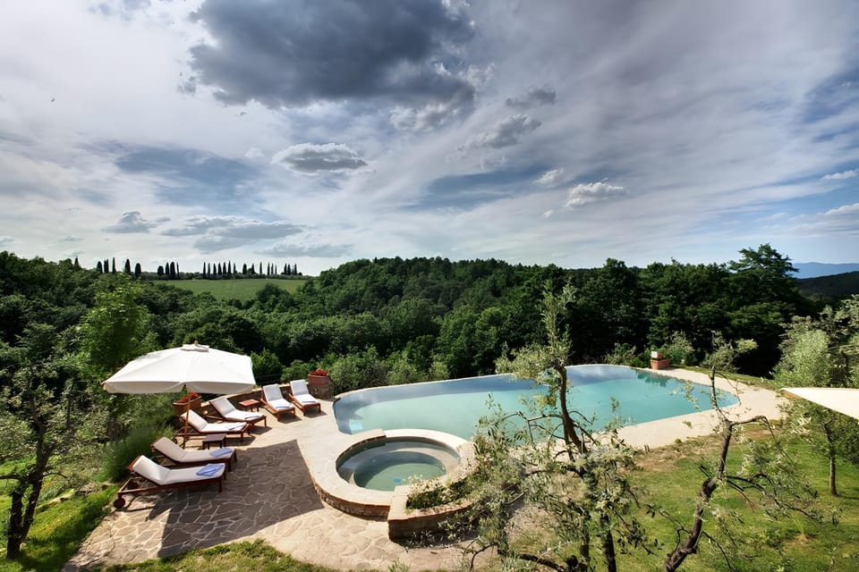 Property building, Living room, Swimming pool
