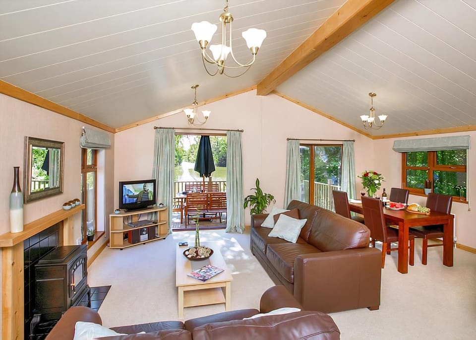 Property building, Living room, Dining area