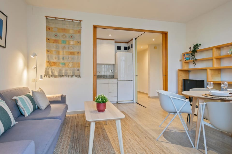Kitchen or kitchenette, Living room, Dining area