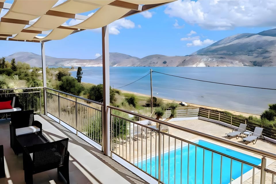 Property building, Living room, Swimming pool
