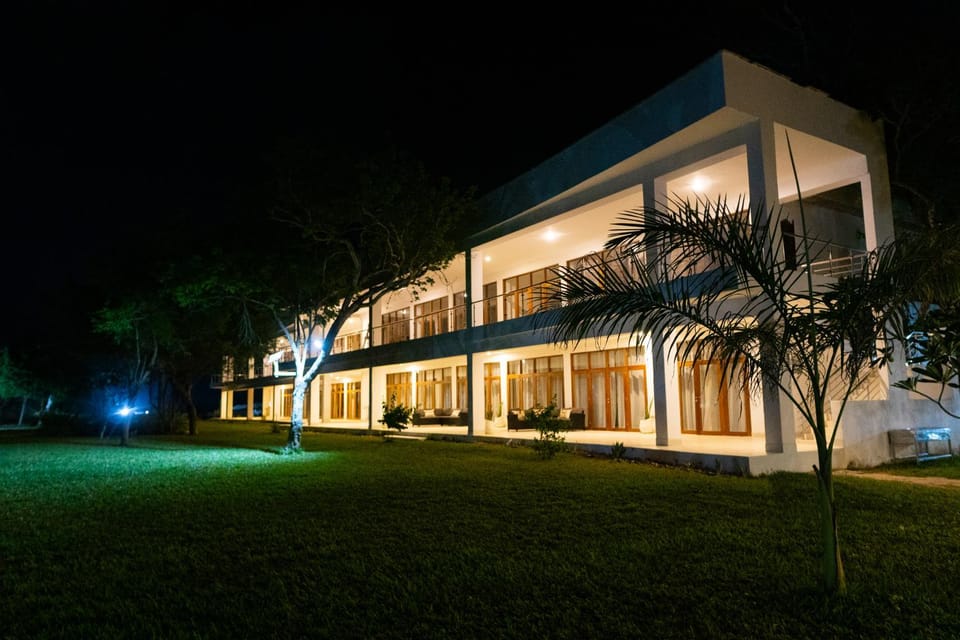 Property building, Night, Garden view