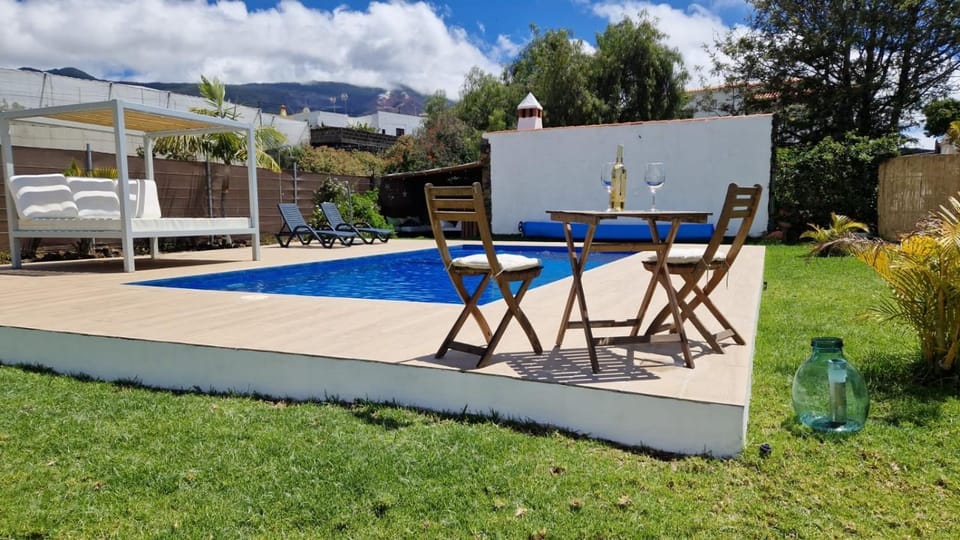 Property building, Living room, Swimming pool