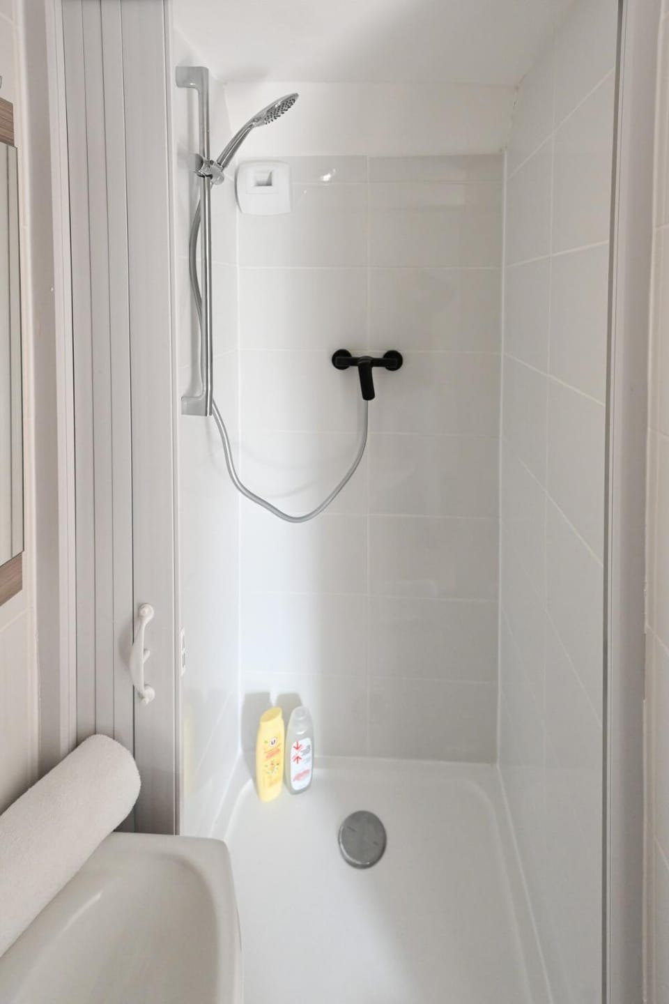 Shower, Toilet, Bathroom, furniture, storage, towels