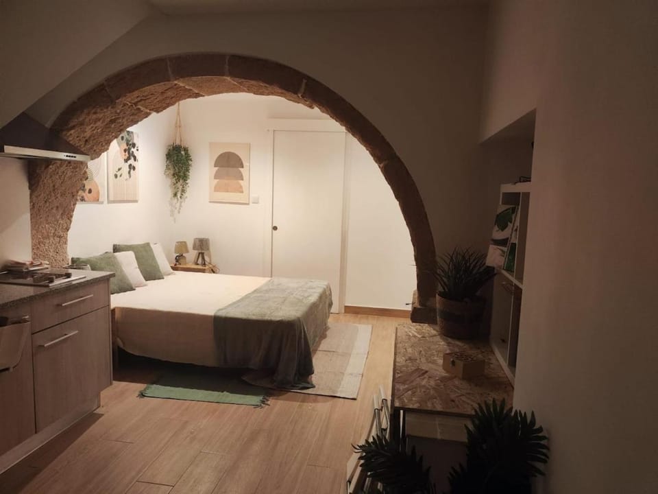 Bed, Kitchen or kitchenette, Photo of the whole room, Bedroom