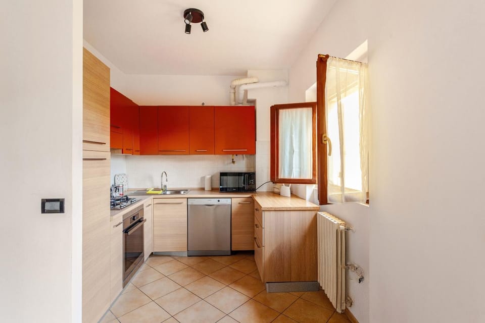 Kitchen or kitchenette, stove, kitchen