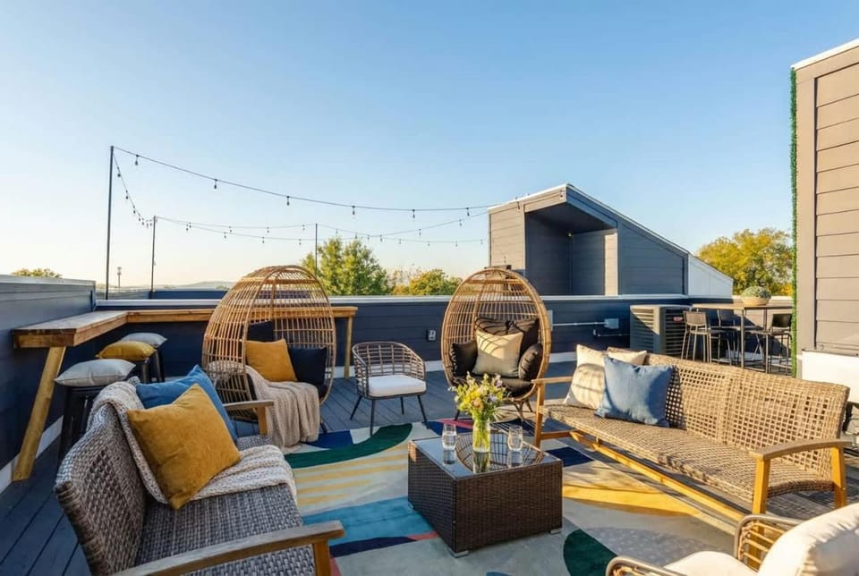 Rooftop Views Ping Pong Lounge Nashville House in East Nashville