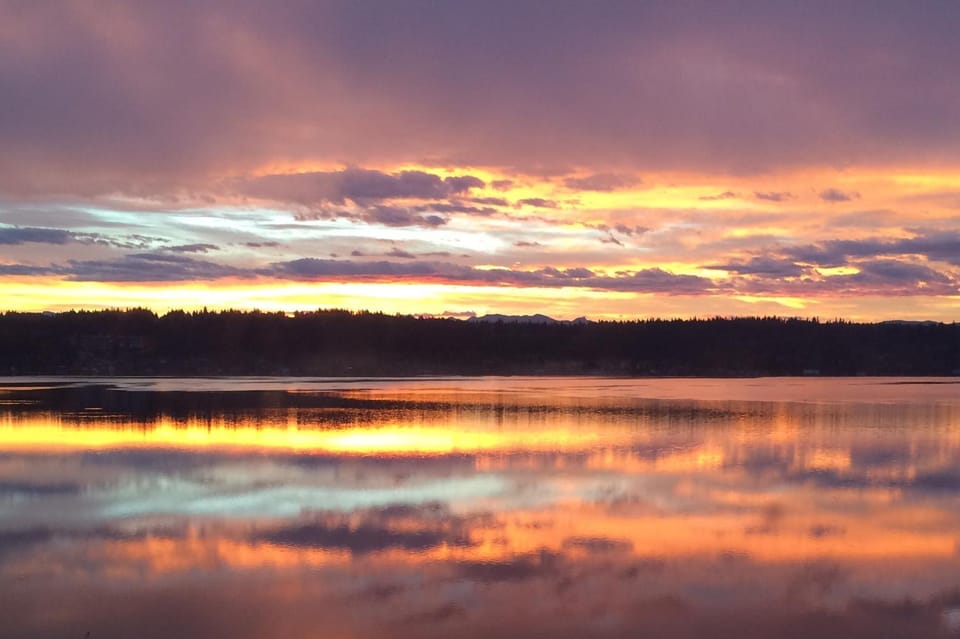 Natural landscape, Lake view, Sunrise
