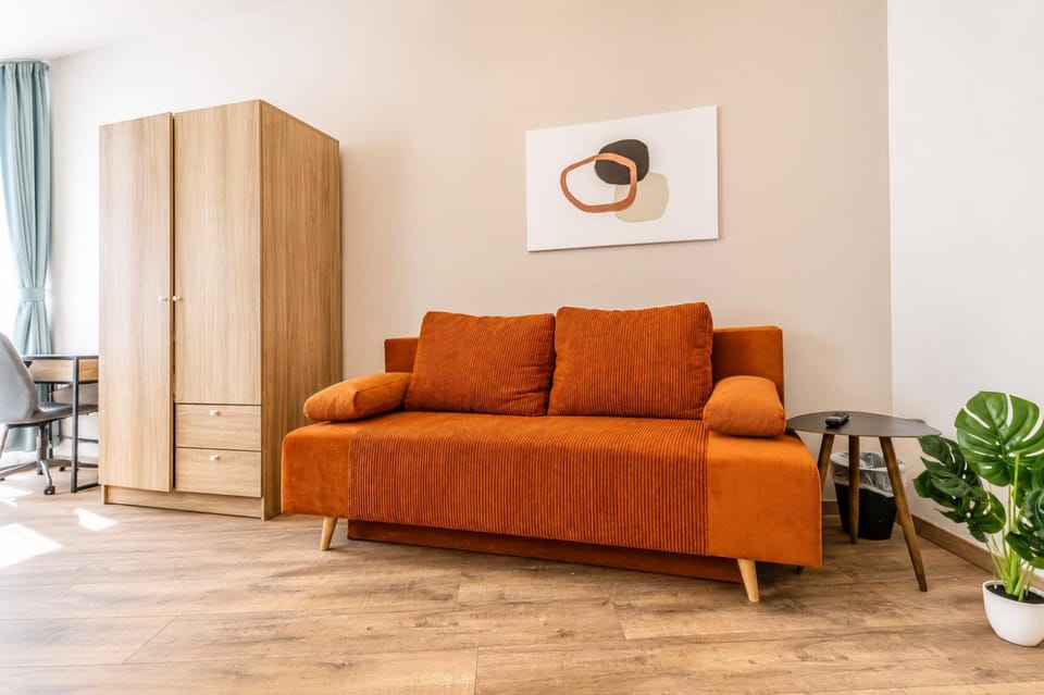 Seating area, wardrobe