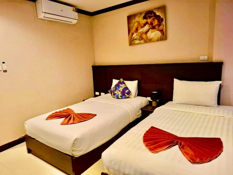 Bed, air conditioner
