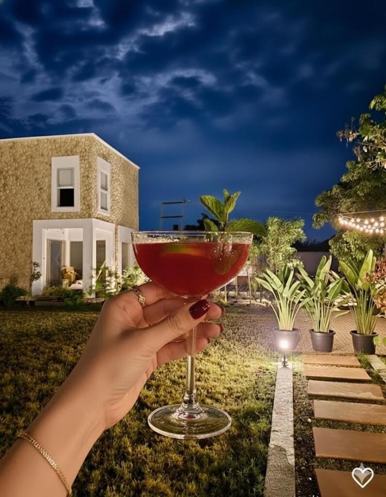 Night, Garden, Drinks