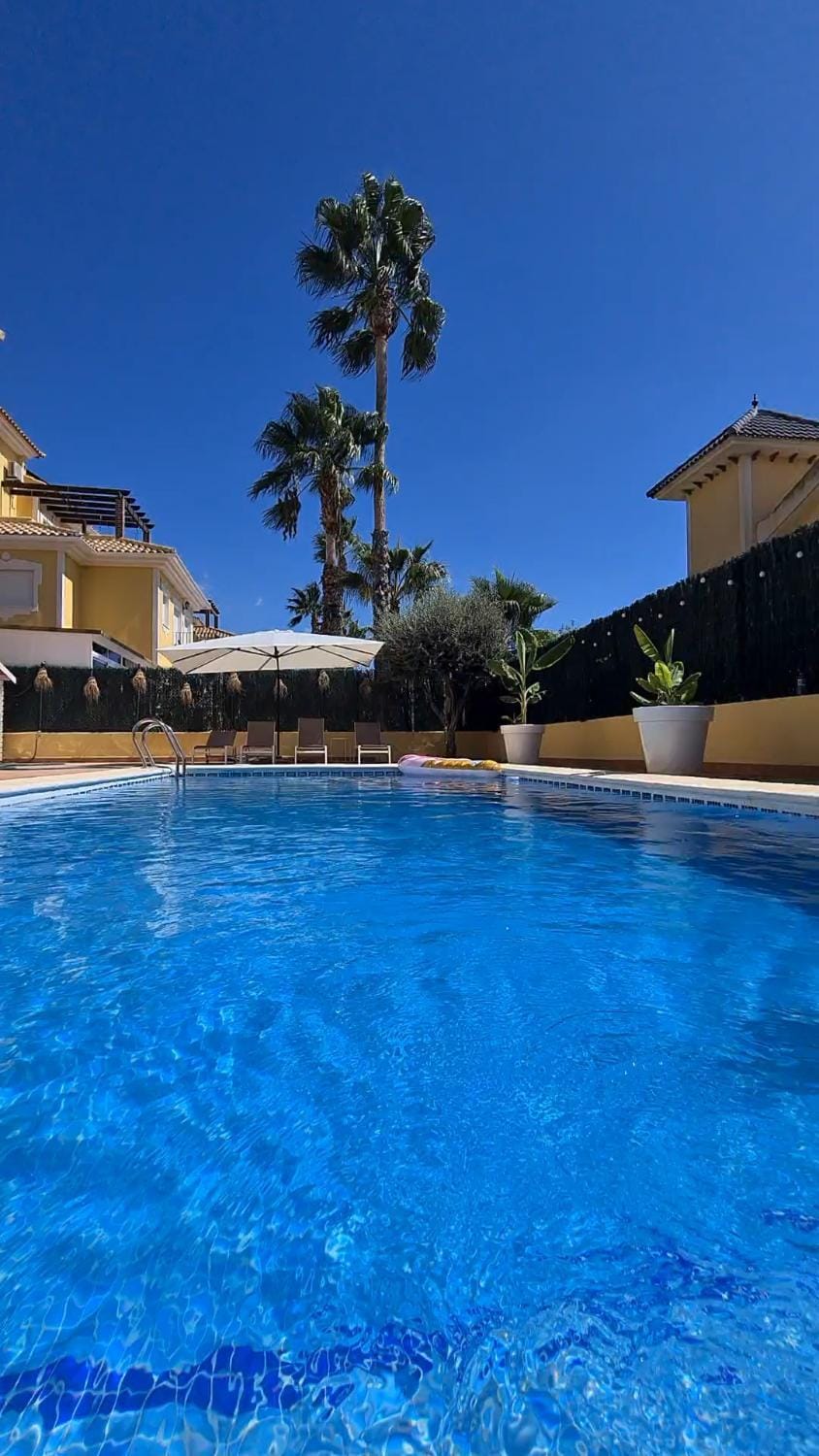 Swimming pool, sunbed