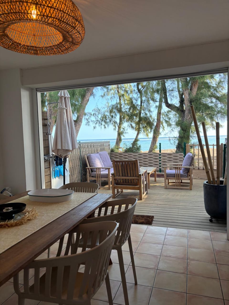 Patio, Living room, Dining area, Sea view