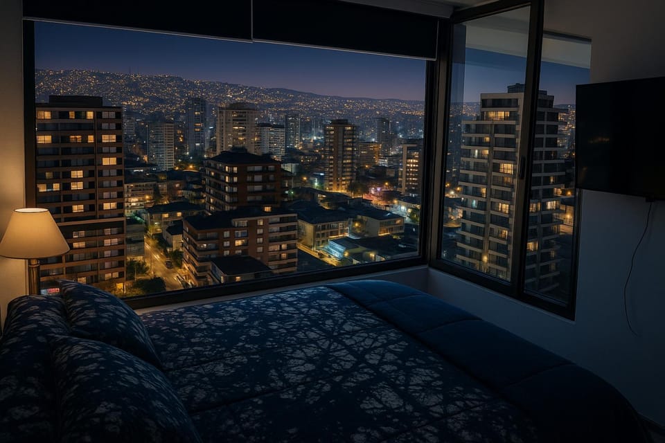 Departamento en mejor ubicación de Viña piscina climatizada y parking privado Apartment in Vina del Mar