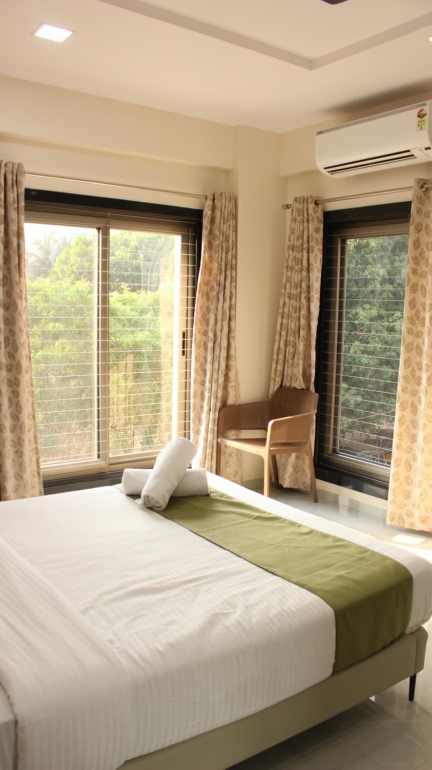 Bed, View (from property/room), Photo of the whole room, Bedroom, Mountain view, air conditioner