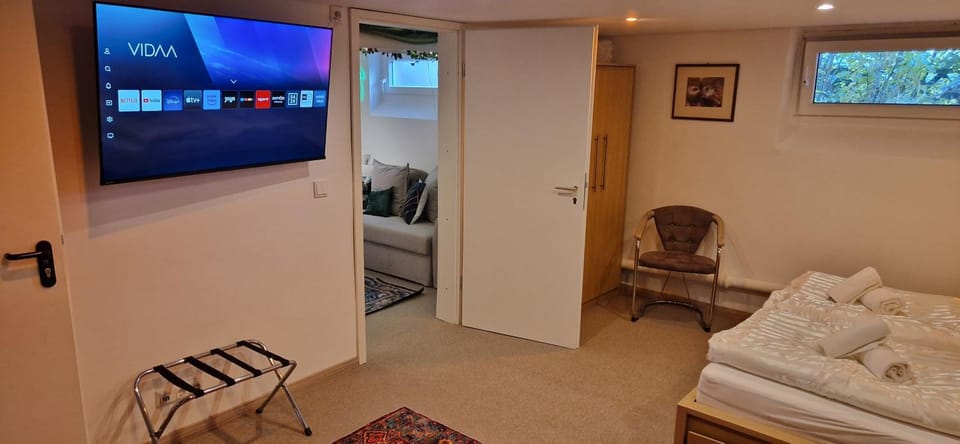 Bed, TV and multimedia, Living room, Photo of the whole room, Bedroom