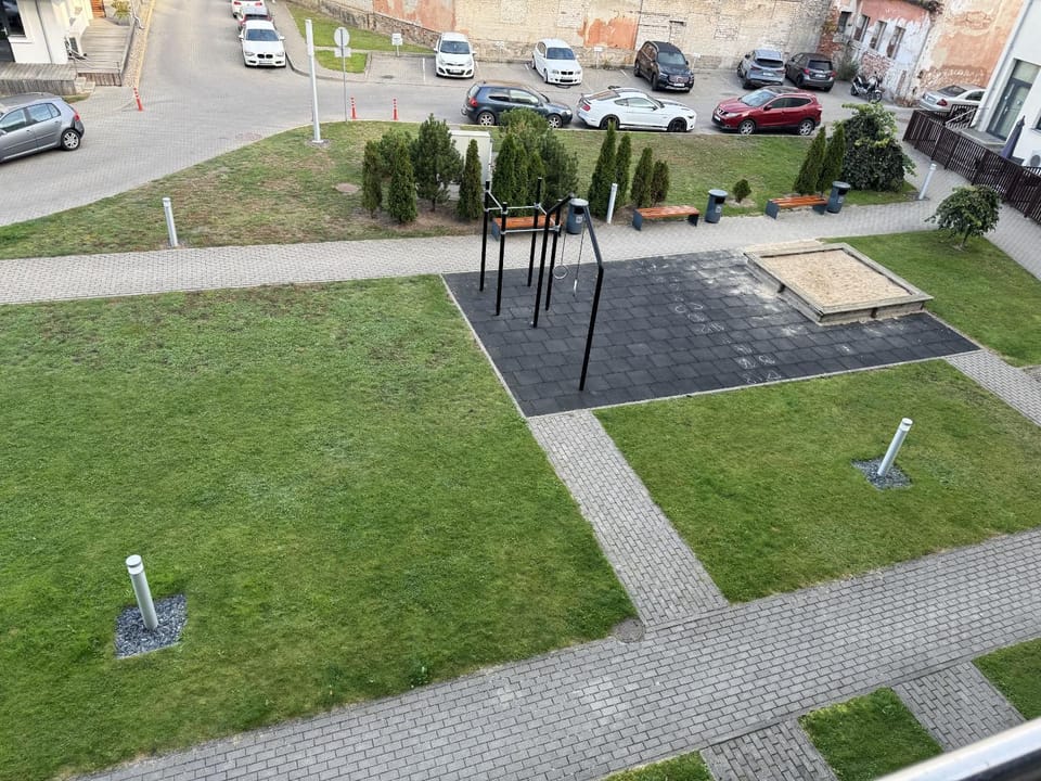 Children play ground, Garden, Garden, Parking