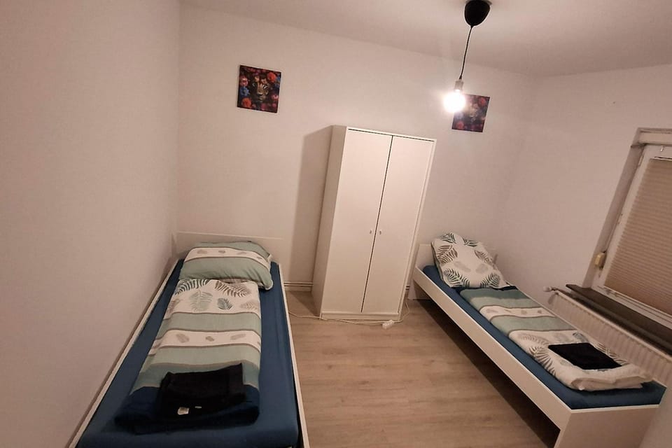 Bed, Photo of the whole room, Bedroom, towels, wardrobe