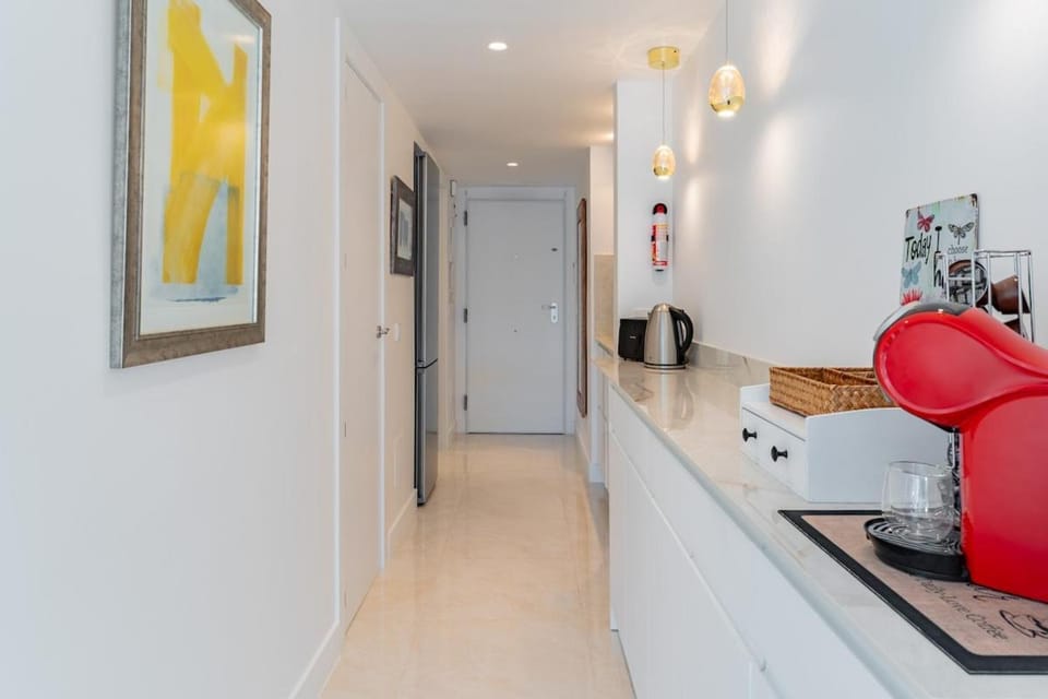 Kitchen or kitchenette, toaster