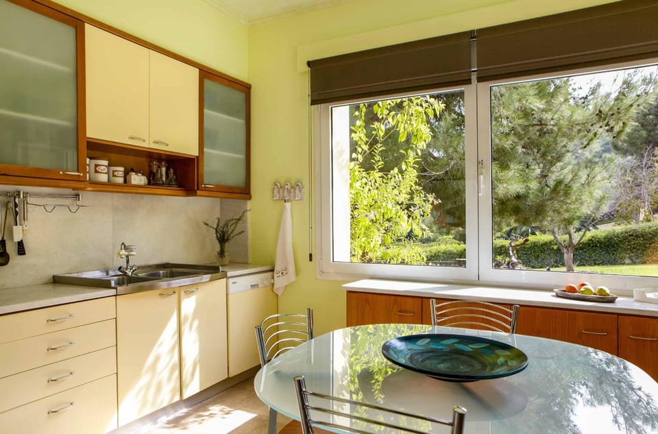 Kitchen or kitchenette, Garden view