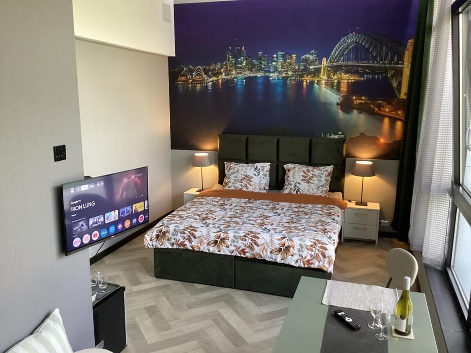 Bed, TV and multimedia, Photo of the whole room, Evening entertainment, Bedroom