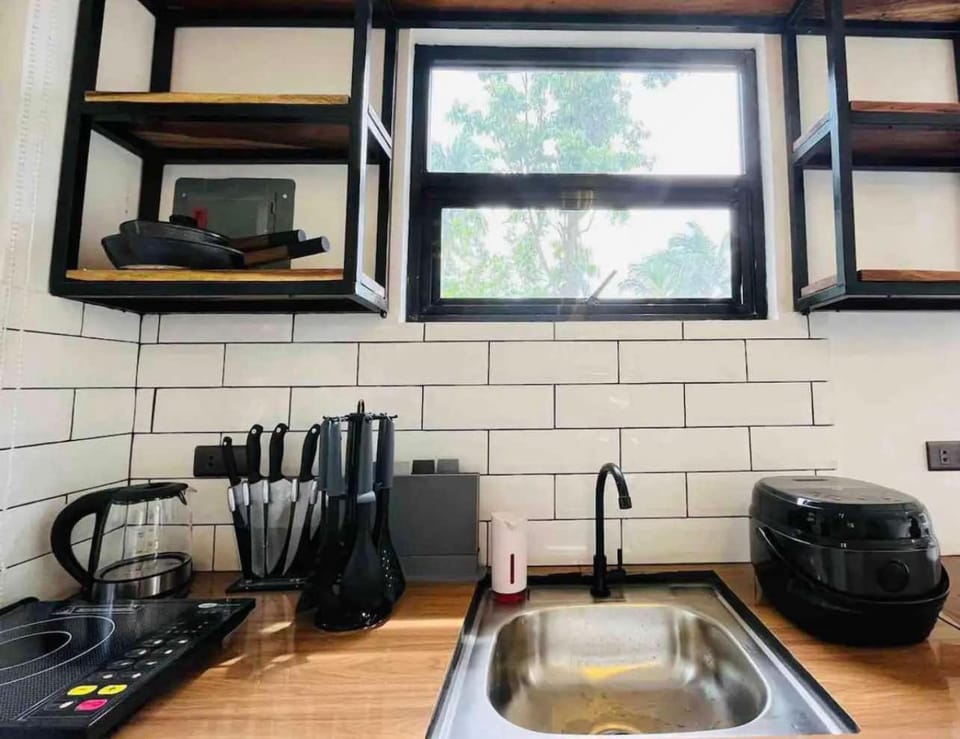 Kitchen or kitchenette, minibar, stove