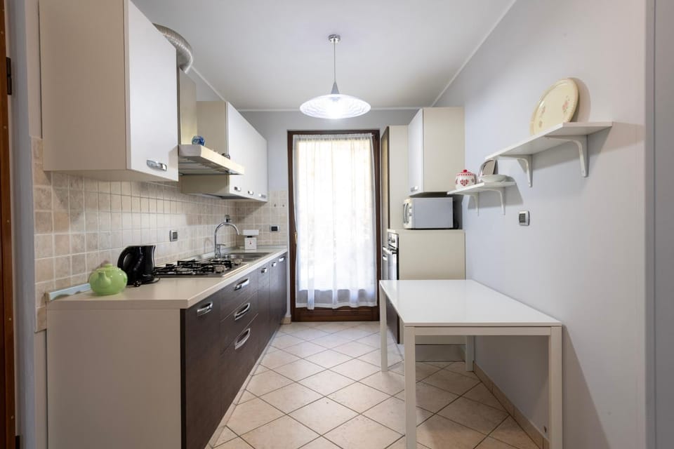 Kitchen or kitchenette, dishwasher, oven, stove