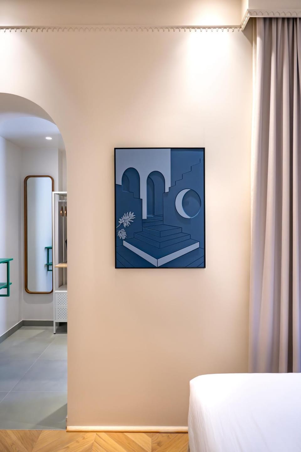 Bed, Photo of the whole room, Decorative detail, Bedroom