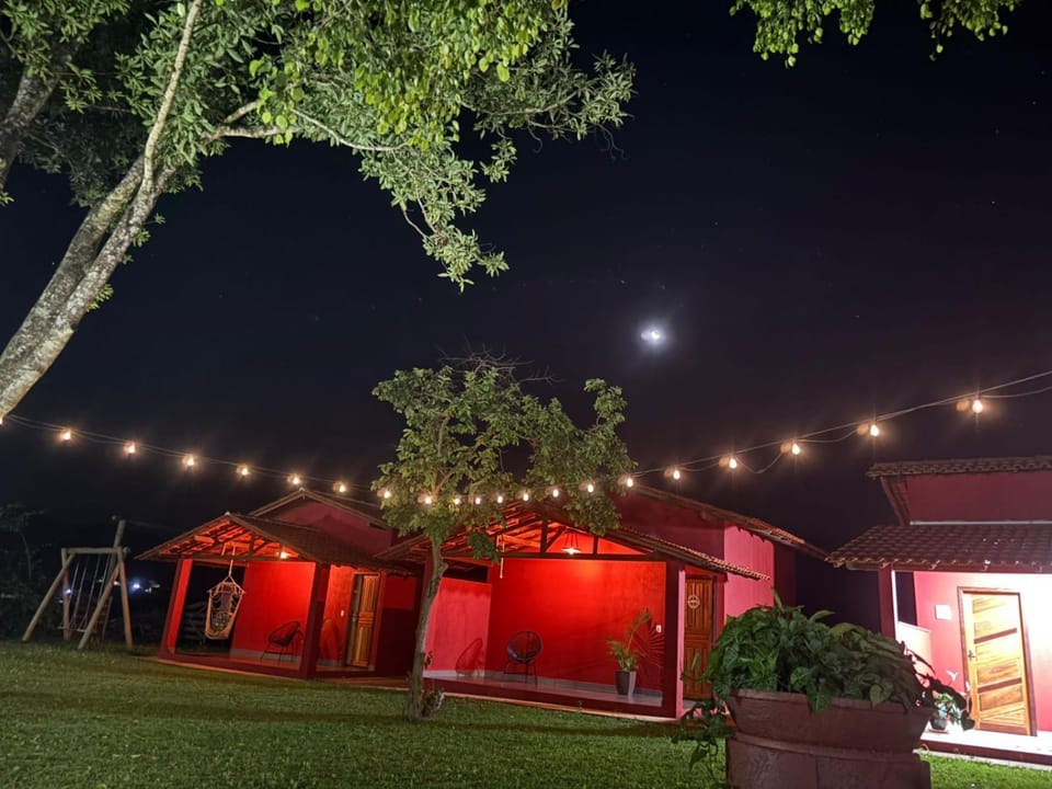 Property building, Night, Garden, Garden view