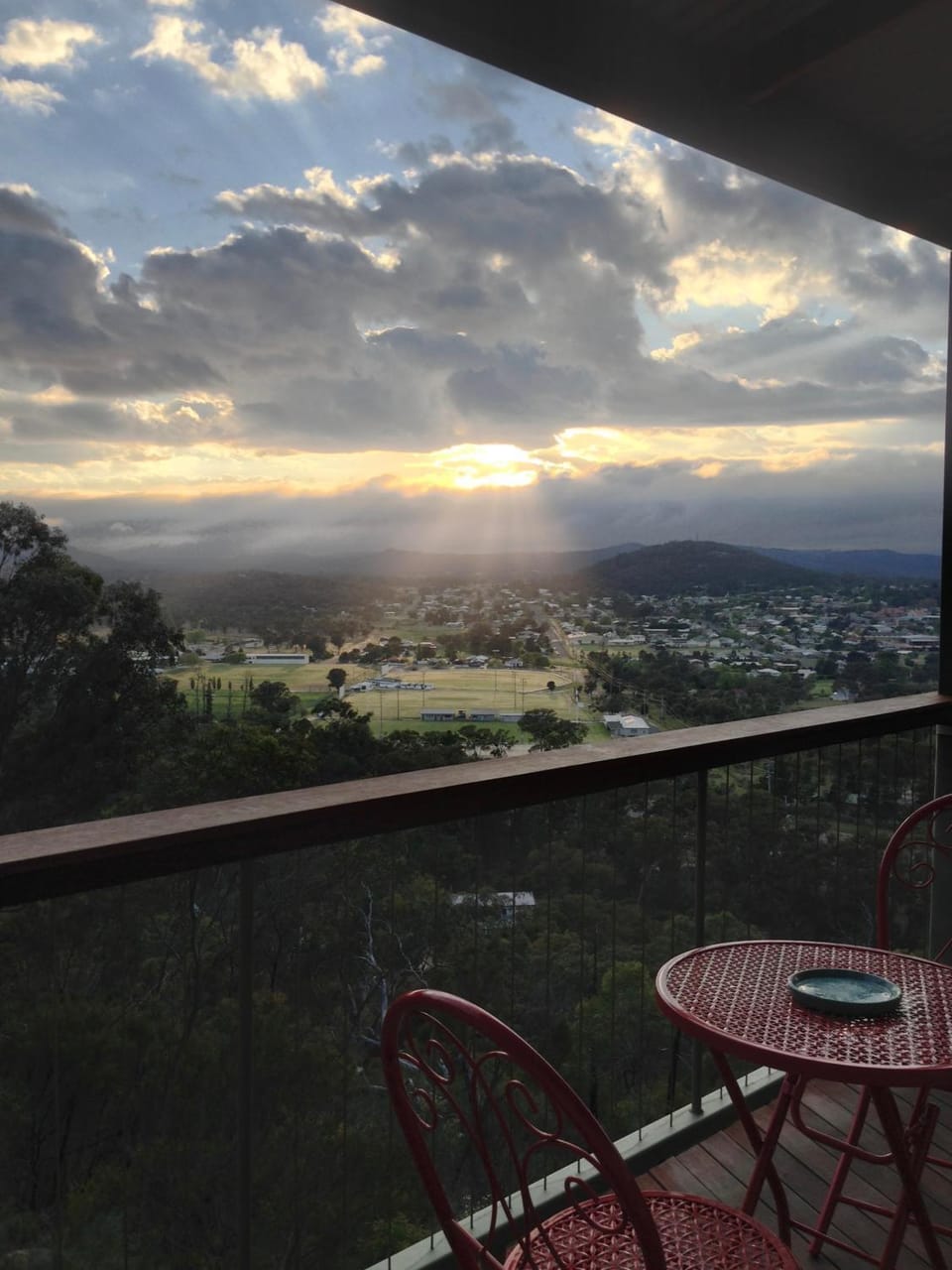 View (from property/room), Balcony/Terrace, Sunrise