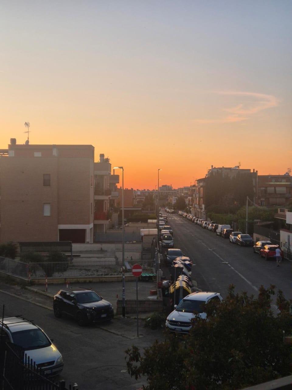 Neighbourhood, City view, Sunset