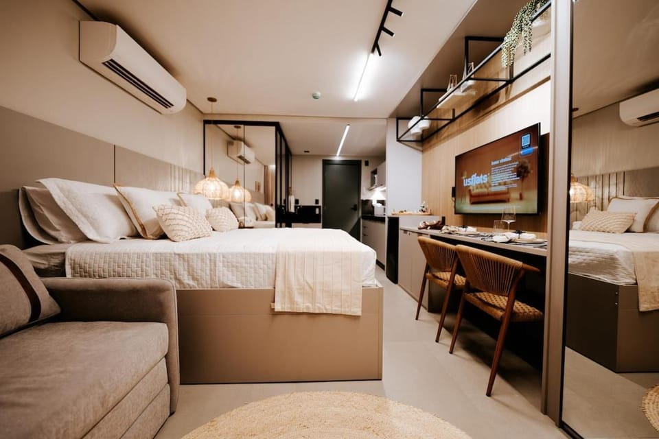 Flat pé na areia no Bessa, acomoda até 4 hóspedes Apartment in Cabedelo