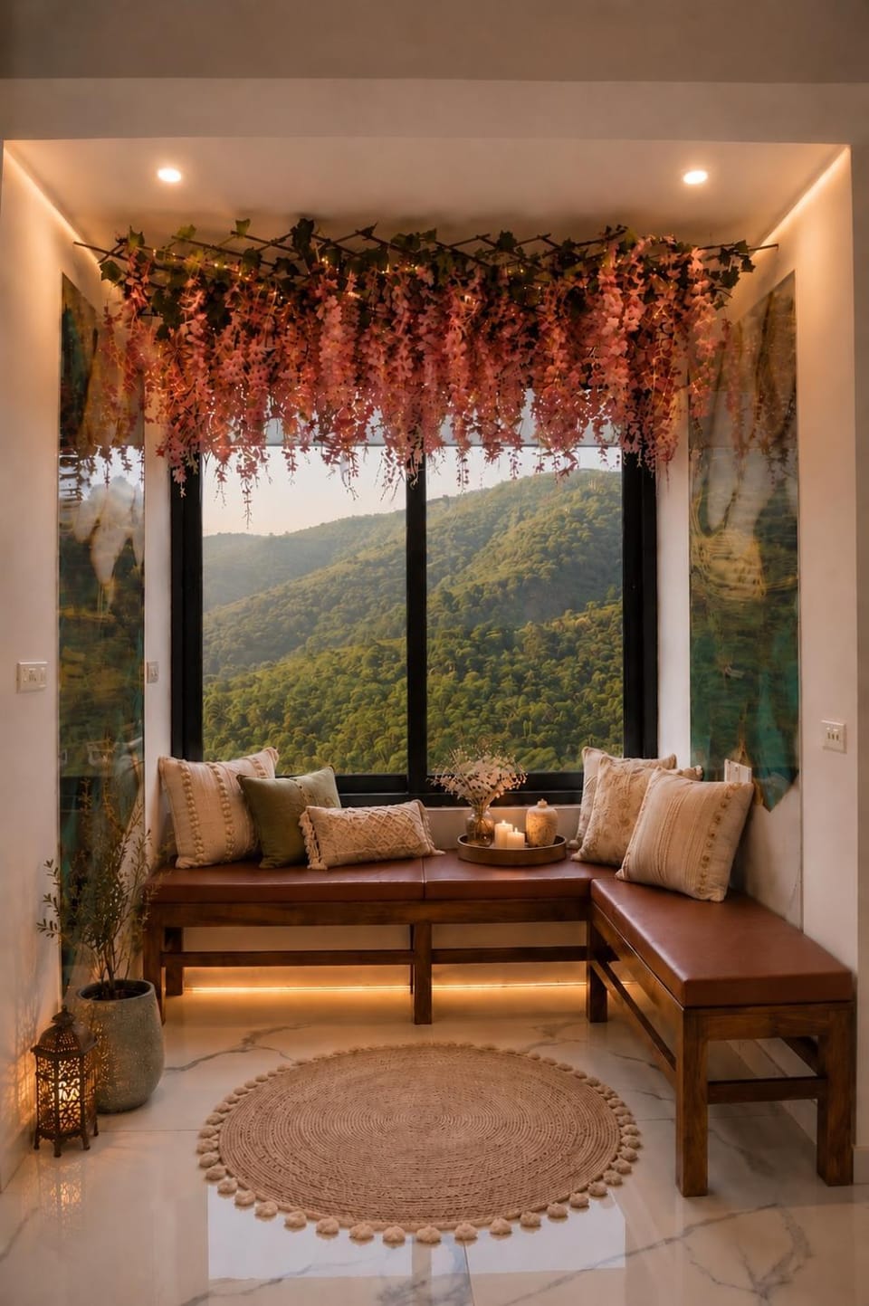 Natural landscape, Seating area, Mountain view