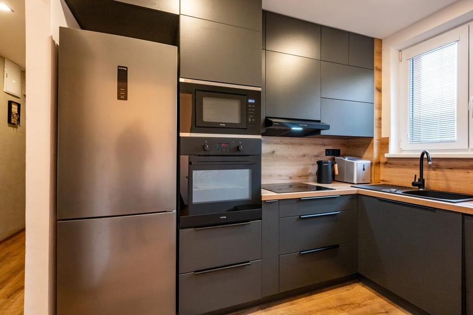 Kitchen or kitchenette, oven, stove, kitchen