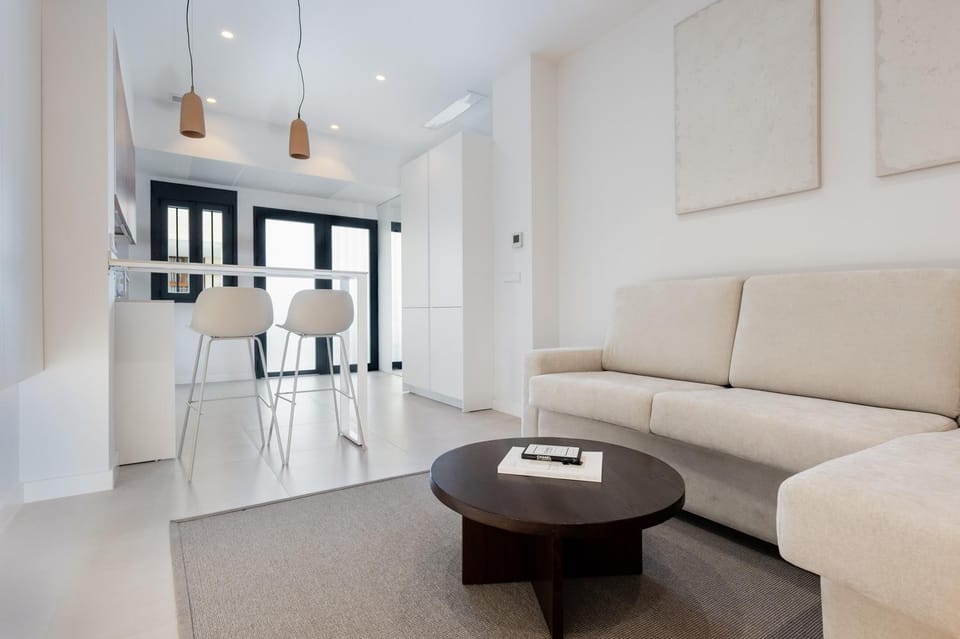 Kitchen or kitchenette, Living room, Dining area