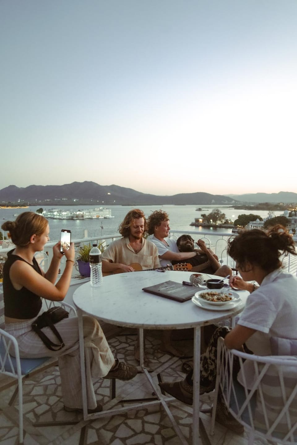 Food and drinks, Lake view, Drinks, group of guests