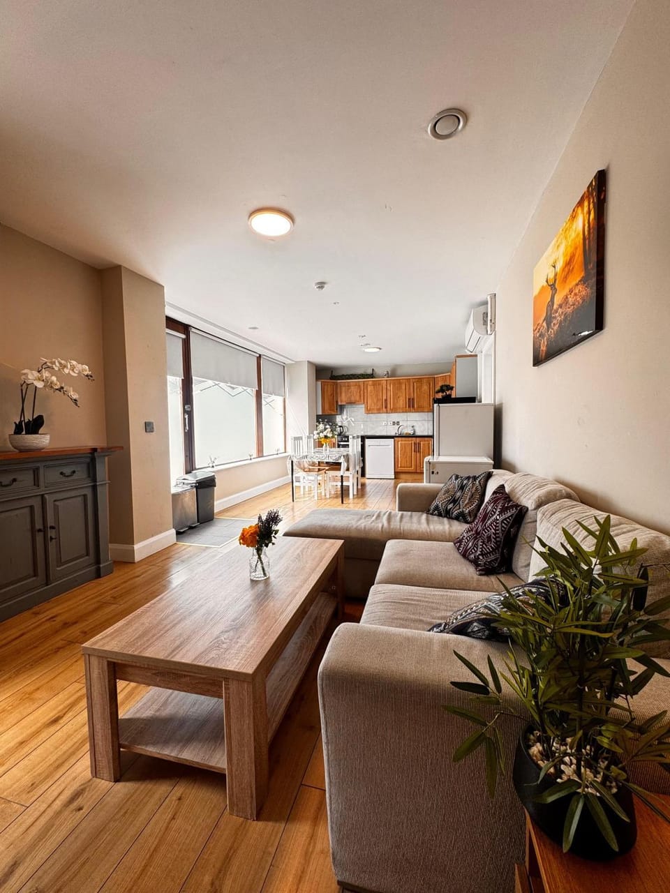 TV and multimedia, Kitchen or kitchenette, Living room, Seating area, Dining area