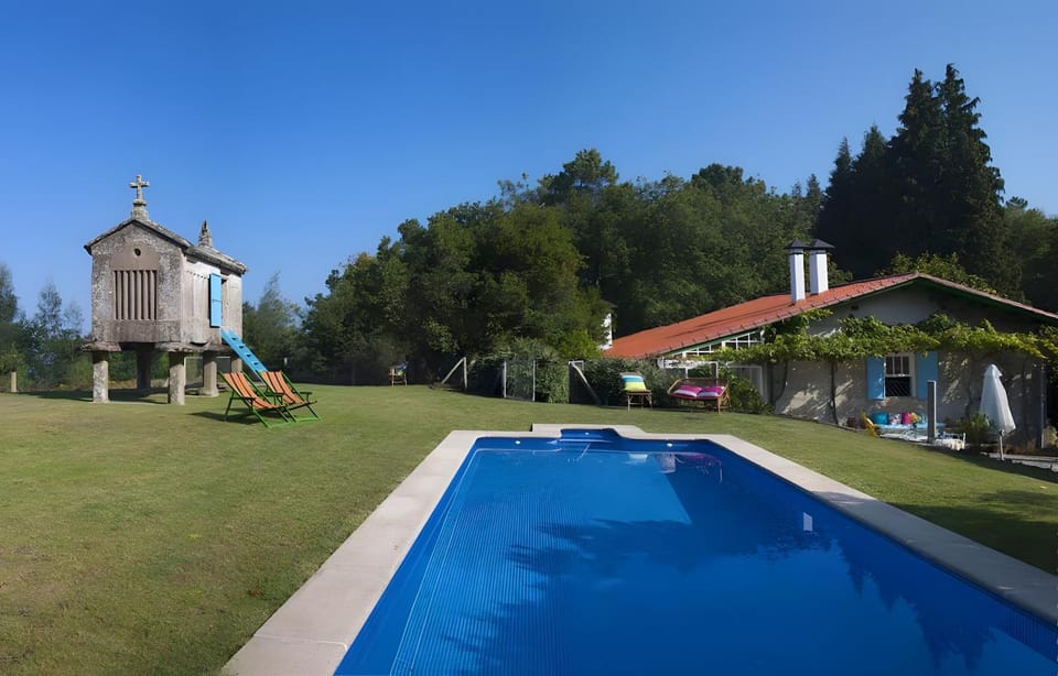 Property building, Living room, Swimming pool