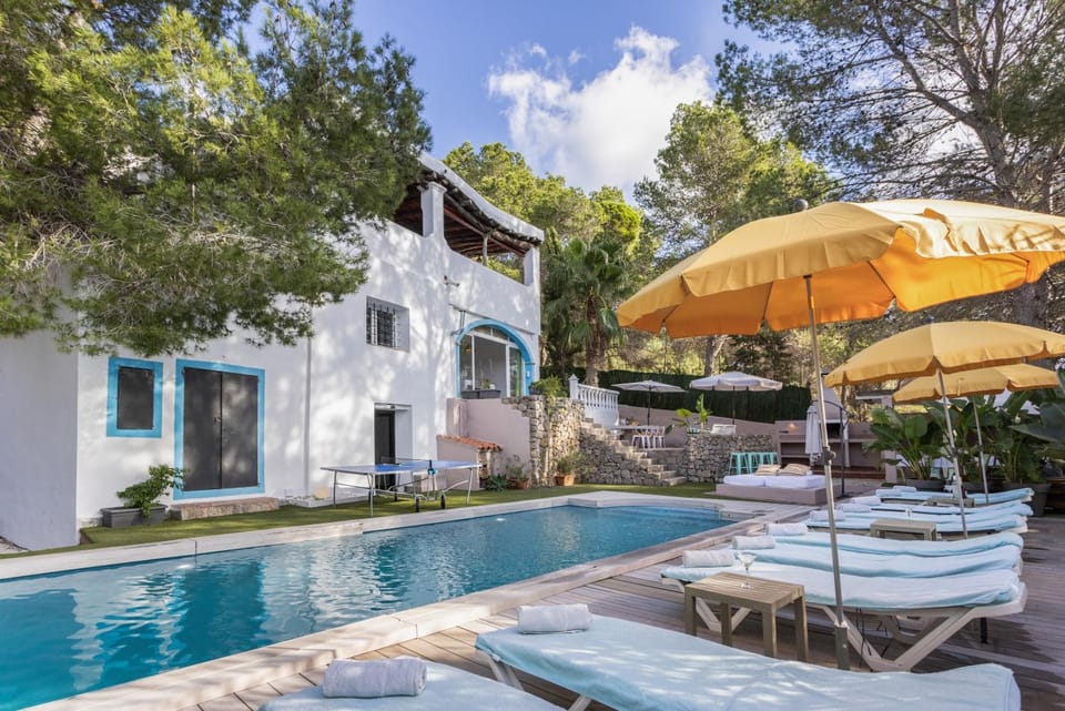 Property building, Living room, Swimming pool