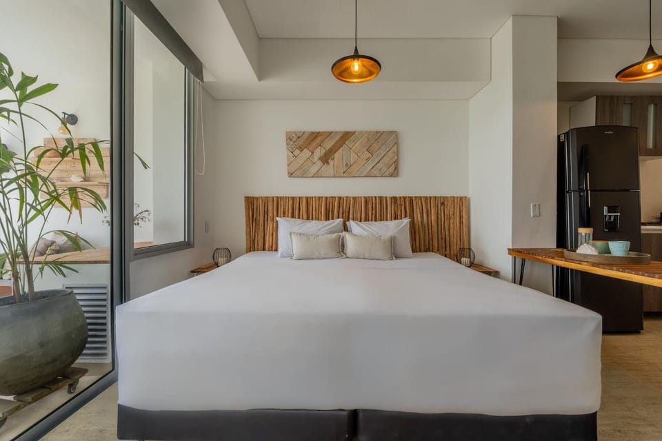 CB1035 | Increíble Suite Boho Natual Cama King Apartment in Cartagena