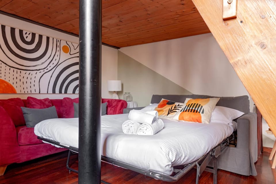 Property building, Living room, Bedroom