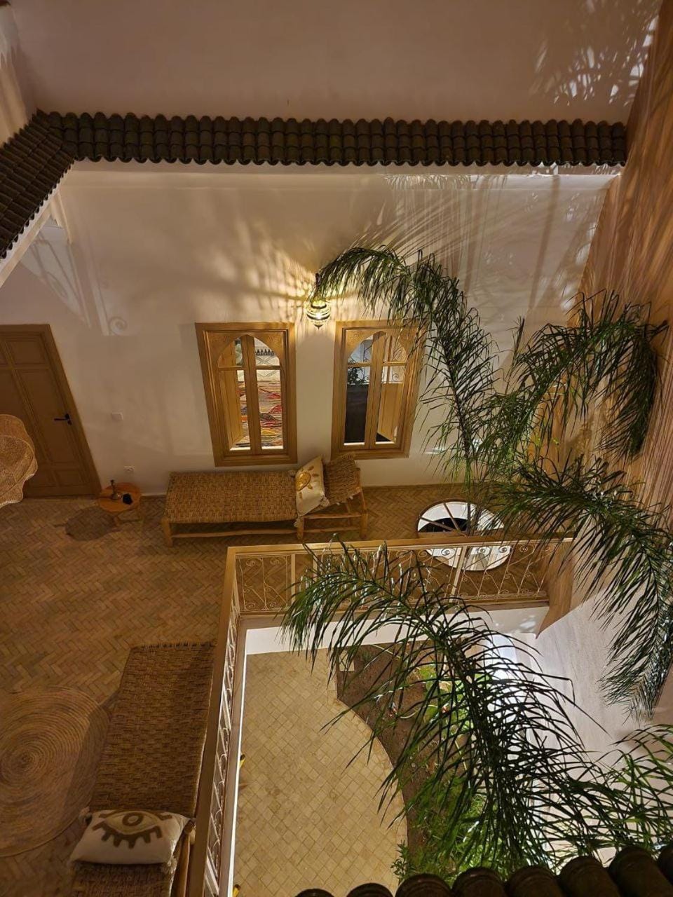 Property building, Patio, Night, Bird's eye view