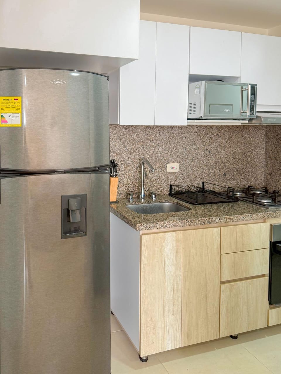 Kitchen or kitchenette, oven, stove