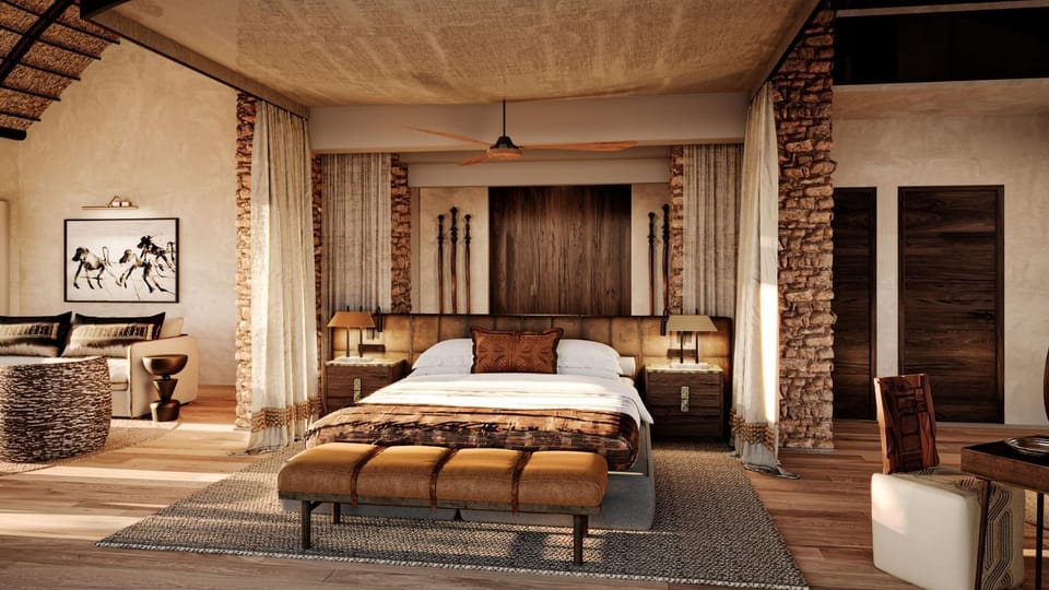 Bed, Living room, Photo of the whole room, Seating area, Bedroom