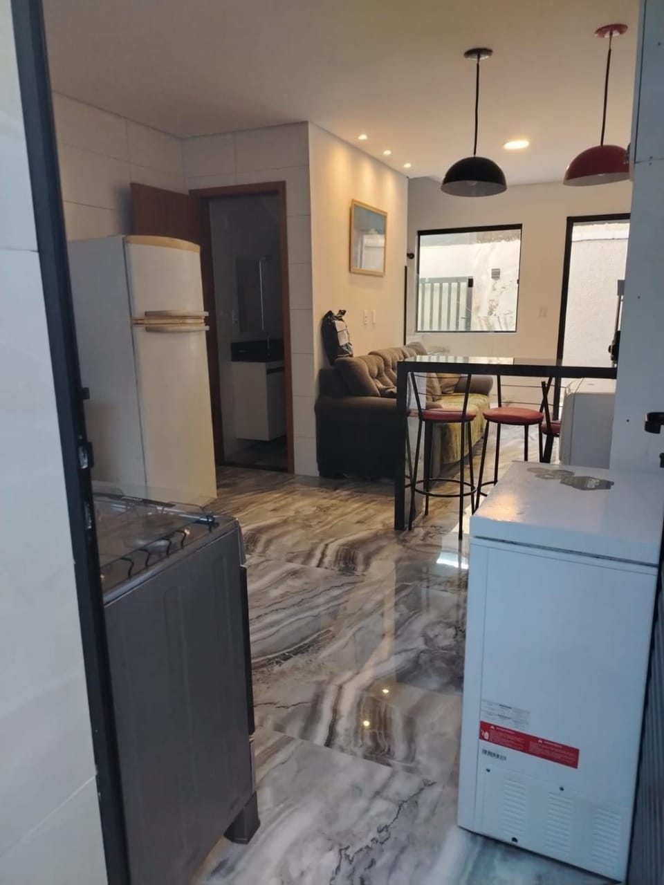 Kitchen or kitchenette, Dining area, oven, stove